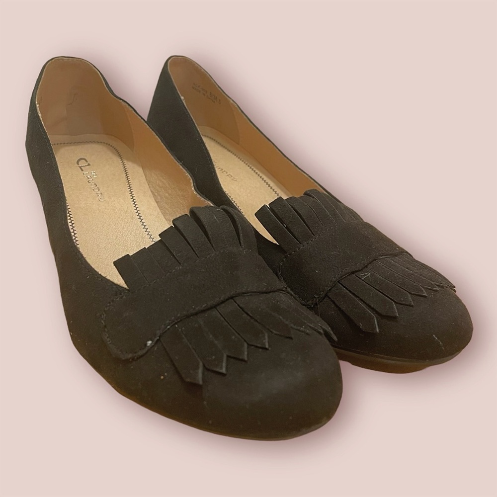 NEW: CL by Laundry Black Suede Classic Pant Shoes